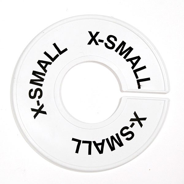 XS round size ring x small white black print