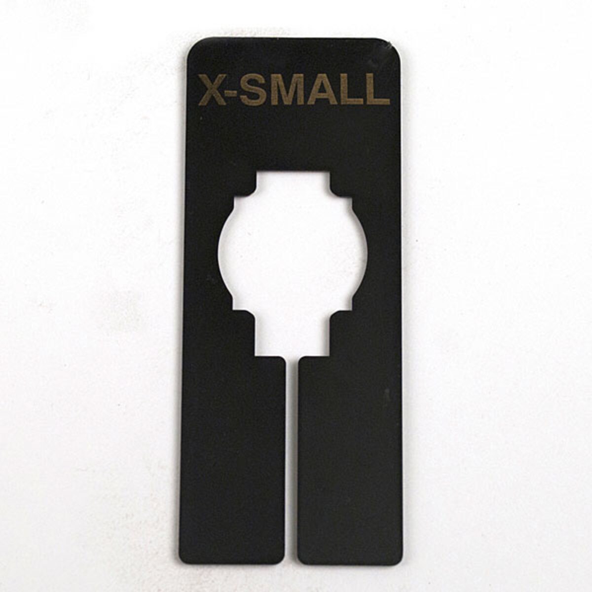 XS rect size ring x small black gold print