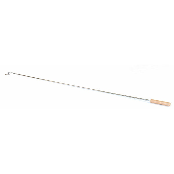 Hanger retriever 53" long - chrome with wood handle