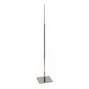 10" square base with adjustable upright 36"-72" 3/8" fitting - chrome
