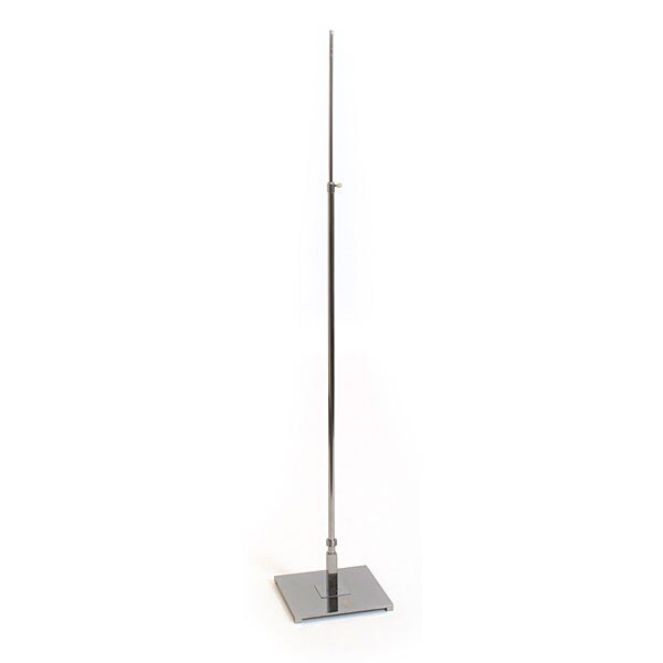 10" square base with adjustable upright 36"-72" 3/8" fitting - chrome