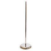 8" round base with 30" upright 5/8" fitting - chrome