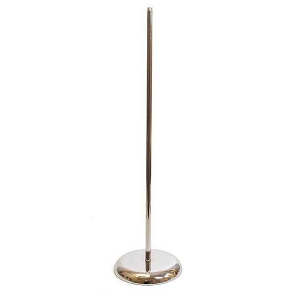 8" round base with 30" upright 5/8" fitting - chrome