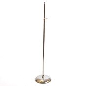 5" round base with adjustable upright 18"-36" 1/4" fitting - chrome