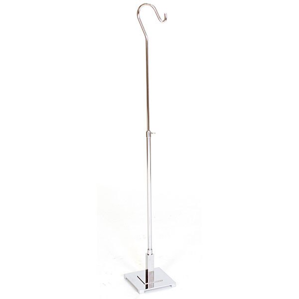 Shepards hook with 6" base adjusts 18"-36" - chrome