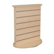 Slatwall countertop spinner display 3"OC maple