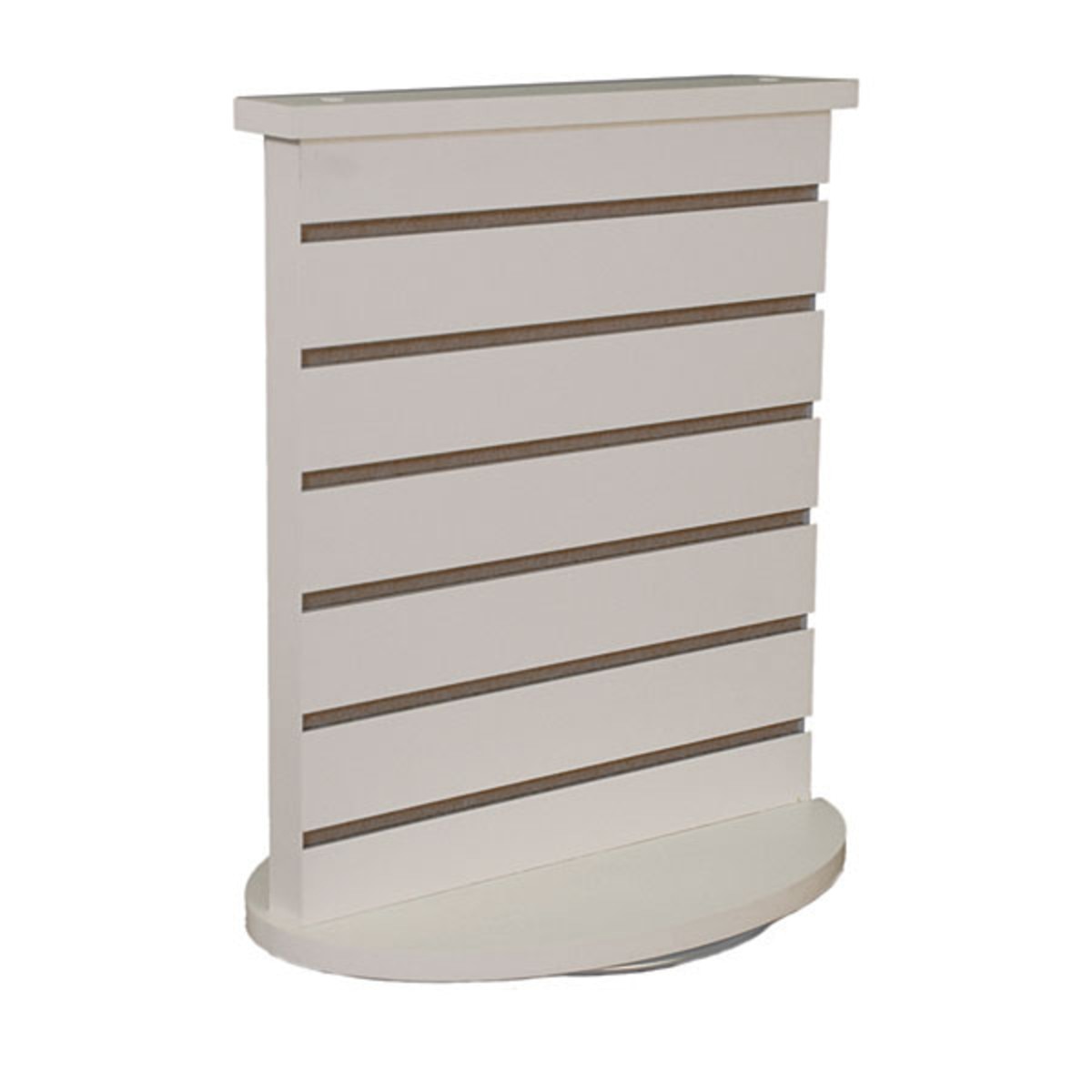 Slatwall countertop spinner display 3"OC white