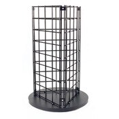 Grid countertop spinner display 3-sided 3"OC black