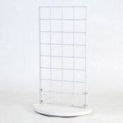 Grid countertop spinner display 2-sided 3"OC white