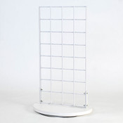 Grid countertop spinner display 2-sided 3"OC white