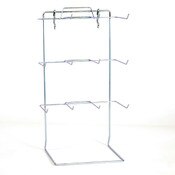 Countertop rack also fits slatwall or pegboard 12 peg 17-1/2"hx10"wx6.5"d hooks 4-1/2" long - zinc