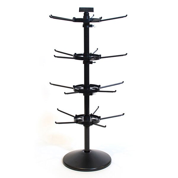 Counter Rack Spinner Black 28.5"H X 9.5"Dia.-4 Tier
