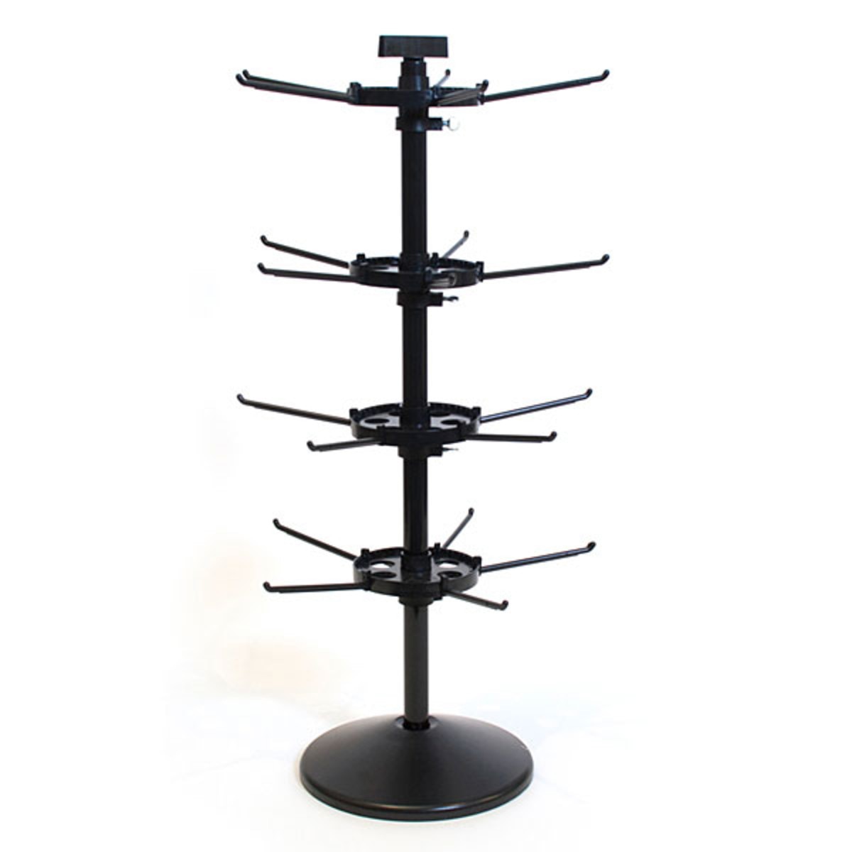 Counter Rack Spinner Black 28.5"H X 9.5"Dia.-4 Tier
