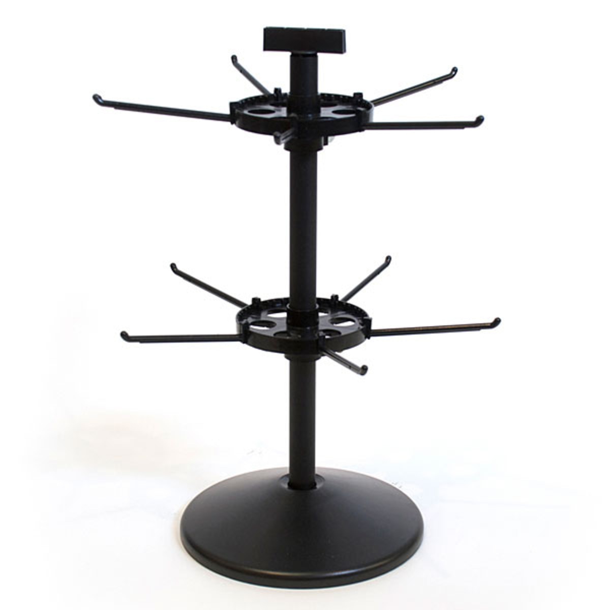 Counter Rack Spinner Black 18."H X 9.5"Dia.-2 Tier