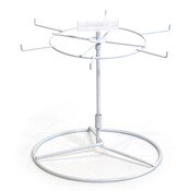 Countertop Spinner Rack Wire White 6-Hook 10"H