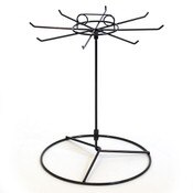 Counter Spinner Rack 8-Hook Black Wire 15"Hx11" Dia.