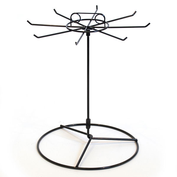 Counter Spinner Rack 8-Hook Black Wire 15"Hx11" Dia.