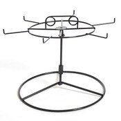 Countertop spinner rack wire black 6-hook 10"h
