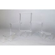 Acrylic rectangular platform displayer 6-tier 11"h - clear