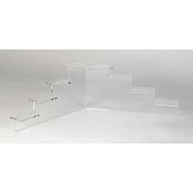 Acrylic mini platform stairs 8 1/8"h x 28"w - clear