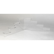 Acrylic mini platform stairs 8 1/8"h x 28"w - clear
