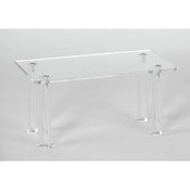Acrylic rectangular table 4"hx8"wx4"d
