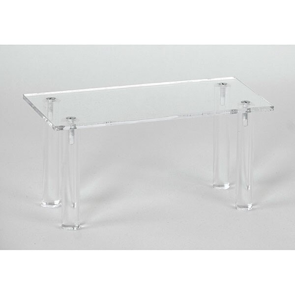 Acrylic rectangular table 4"hx8"wx4"d