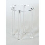 Round acrylic table 8"hx6"d