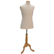 Men's jacket form size 42 cream jersey fabric with natural wood dome neck block
