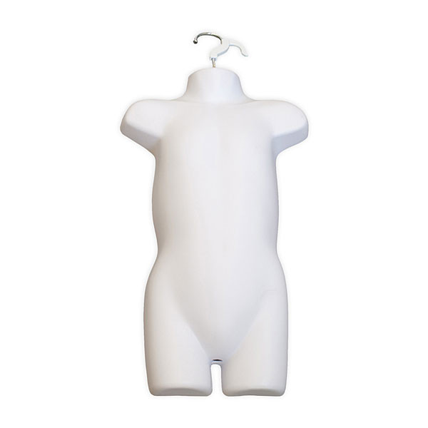 Child's torso form 3-5 year old - white