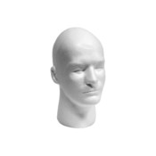 Styrofoam head male with face