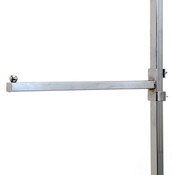 Twist-on faceout 16" square tube fits square tubing racks - chrome