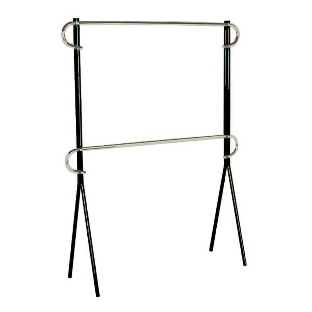 Double Black Beauty Rack 76 high x 60 wide - black/chrome hang bar