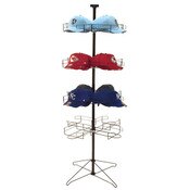 Cap rack floor standing 64"h - black