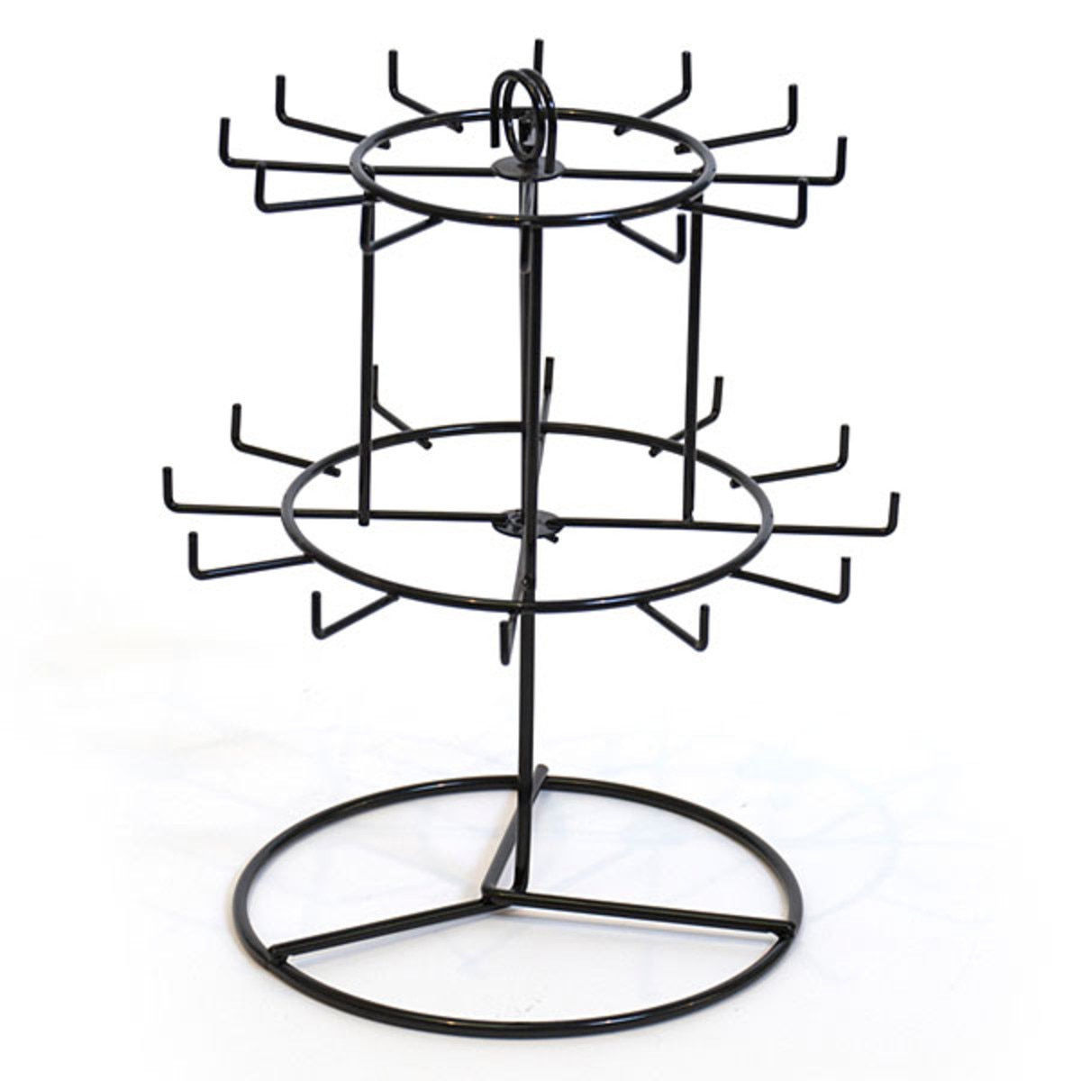 Countertop keychain rack revolving - black