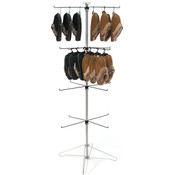 Wire spinner rack 4 tiers with 4 hooks and sign clip
