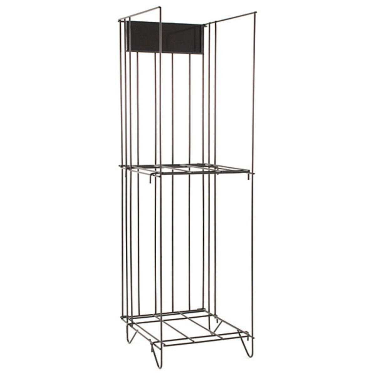 Magazine rack single 33"hx9-7/8"wx11"d - black