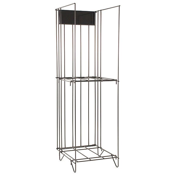 Magazine rack single 33"hx9-7/8"wx11"d - black