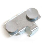 Shelf rest locking with 2 rubber buttons