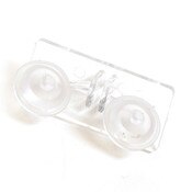 Shelf rest - clear with 2 clear cushions