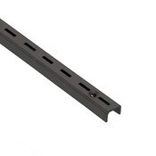 Single Slotted Standard 6 foot long - Black - 1/2 Slot 1 OC