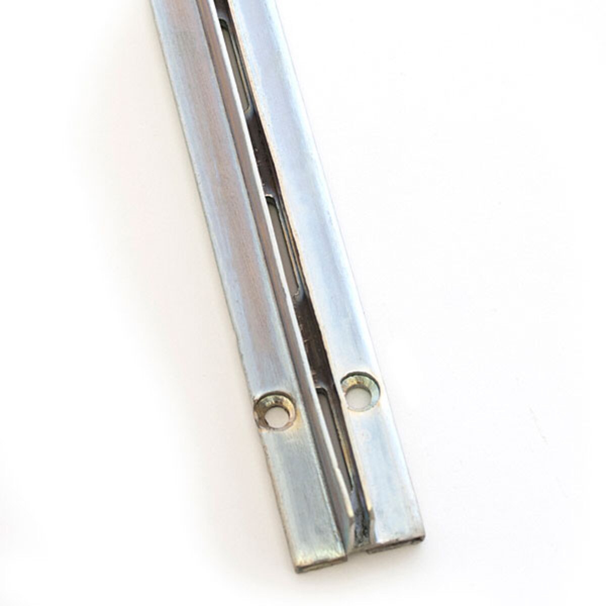 Concealed/recessed standards 96"long 1"slot 2"oc for 3/4" panel - zinc finish