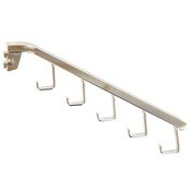Waterfall 5-hook for 1/2" slot 1"OC standards - chrome