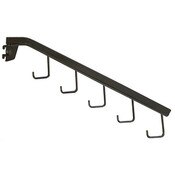 5 Hook Waterfall for half inch slot standards - black