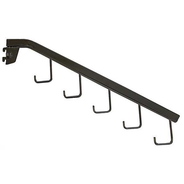 5 Hook Waterfall for half inch slot standards - black