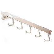 Waterfall 5-hook for 1" slot 2"OC standards rectangular tube - chrome