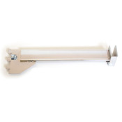 Hangrail bracket 12" for rectangular tube 1/2" slot 1" OC standards 40 series - chrome