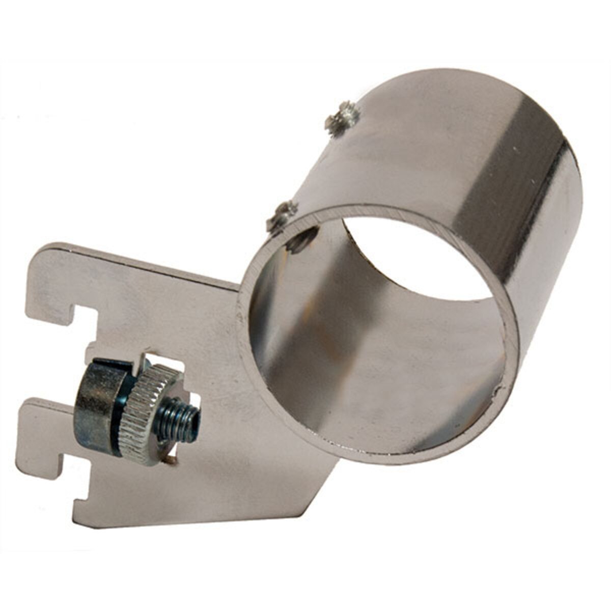 Hangrail bracket rear mount for 1-1/4" round hangrail 1/2" slot 1" OC standards 40 series - chrome
