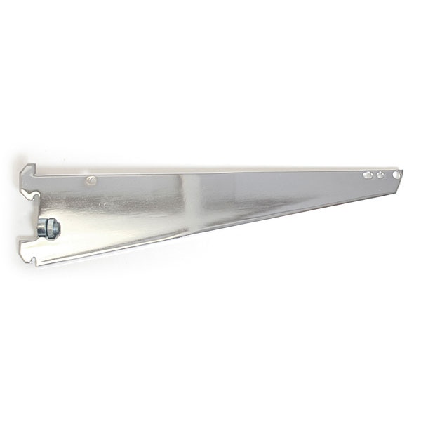 Metal Shelf Bracket for Slotted Standard in Chrome 12 Inch 