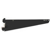 Shelf bracket 12 inch - heavy-duty with lock - 1 inch slot - Black